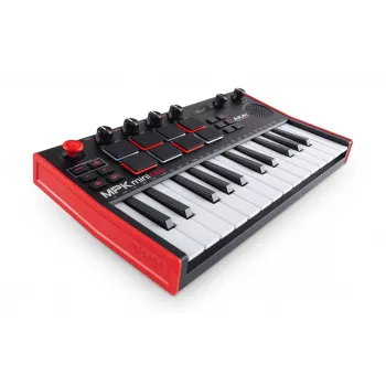 MIDI-Tastatur Akai MPK Mini Play Mk3 25 Tasten USB Schwarz Rot