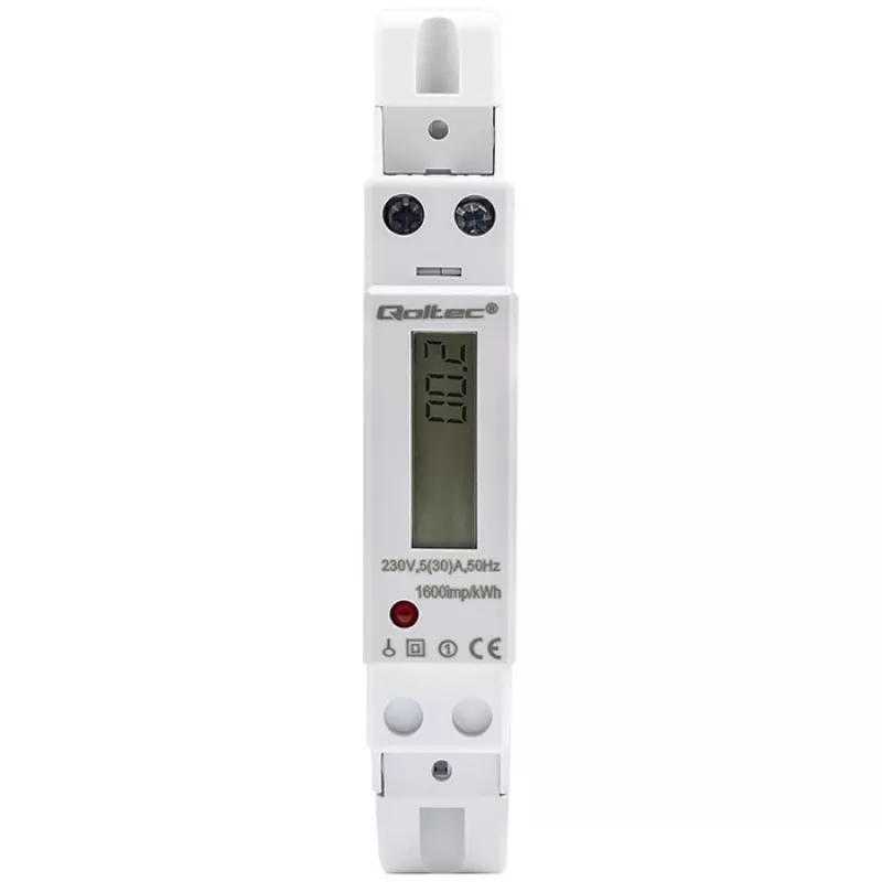 Einphasiger elektronischer Zähler QOLTEC 50993 230V 30A