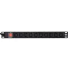 Stromverteilereinheit GEMBIRD EG-PDU-10C132C19 — 10x C13-Buchsen, 1HE Rack, 16A C19-Eingang, 2 m Kabel, 3500 W