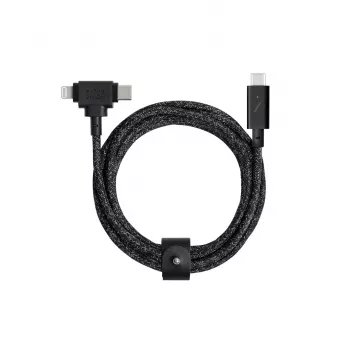 Lade- und Datenkabel native union Belt Kabel Duo Pro USB-C auf USB-C und Lightning Schwarz