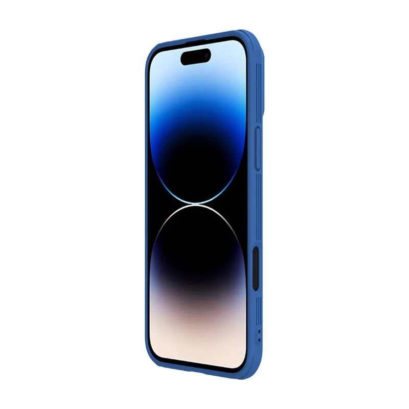 Schutzhülle Nillkin CamShield Pro für iPhone 16 Pro Max, blau, Schiebe-Kameraabdeckung