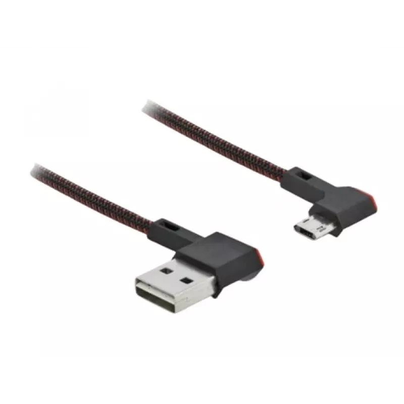 USB-Kabel DeLOCK EASY-USB 2.0 Typ-A auf Micro-B Stecker 0,5 m Schwarz