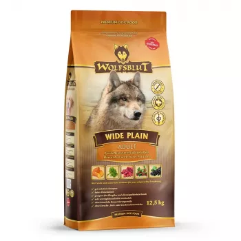 Trockenhundefutter Wolfsblut Wide Plain Horse 12,5 kg — einzelne tierische Proteinquelle, hypoallergen, ausgewachsene Hunde, glutenfrei