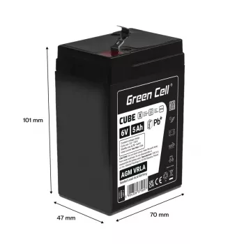 UPS-Batterie Versiegelte Blei-Säure Grün Cell AGM6V5AH-J 6 V 5 Ah