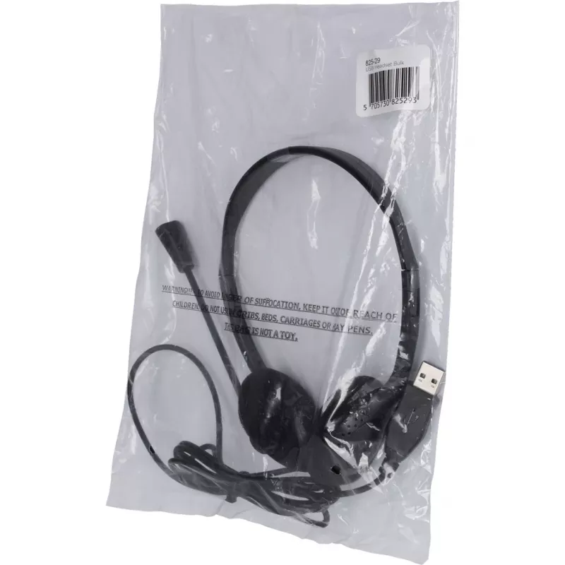 Advanced Accessories USB-Headset mit Mikrofon - Schwarz