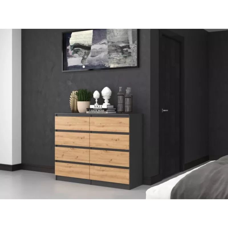 Topeshop M8 120 ANT/ART KPL Kommode