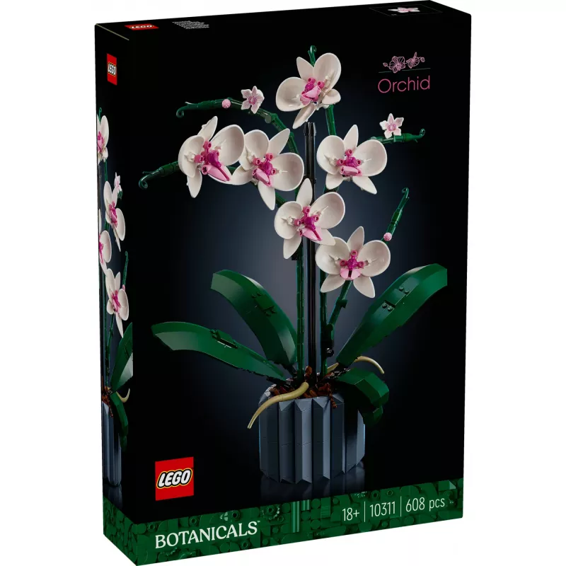 LEGO 10311 Icons Orchidee Künstliche Pflanze Bauset mit Blumen Wohnaccessoire für Erwachsene Botanische Kollektion Geschenk für Ehefrau oder Ehemann
