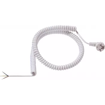 Bachmann Spiralkabel H05VV-F 3G1.5mm² L 1,0m weiß AEH/CEE7/7 - Zubehör-Netzteil