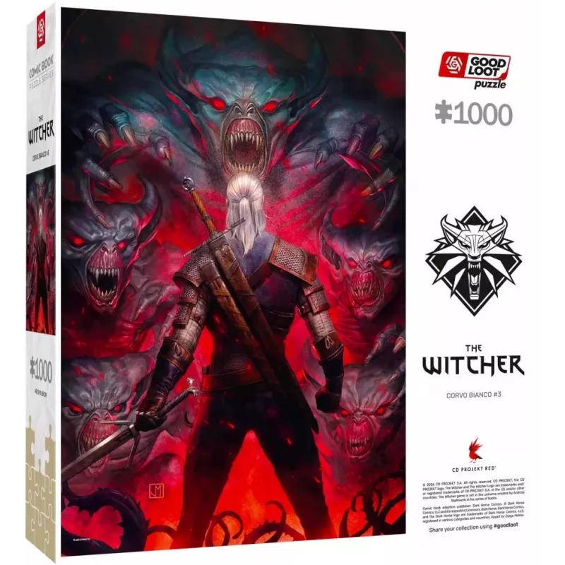 Good Loot Comic Book Puzzle: The Witcher (Wiedźmin) Corvo Weiß, 1000 Teile
