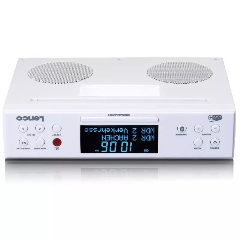 Lenco KCR-190WH Unterbau-Küchenradio mit PLL-FM, DAB+ und Bluetooth, Weiß