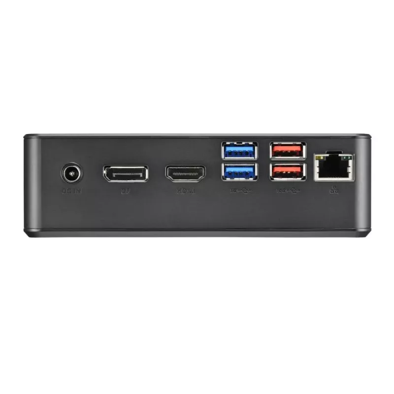 Shuttle XPC Nano PC NC40U, Intel Celeron 7305U, 1x HDMI, 1x DP, 1x USB-C/DP, 6x USB3.2, 1x 2,5-Zoll-Einschub, 2x M.2, 1x LAN, RAID, 24/7 Dauerbetrieb, inkl. VESA & Standfuß