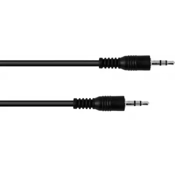 3,5mm Stereo-Kabel Omnitronic 30211600 — 1,5 m, schwarz, TRS Stecker auf Stecker