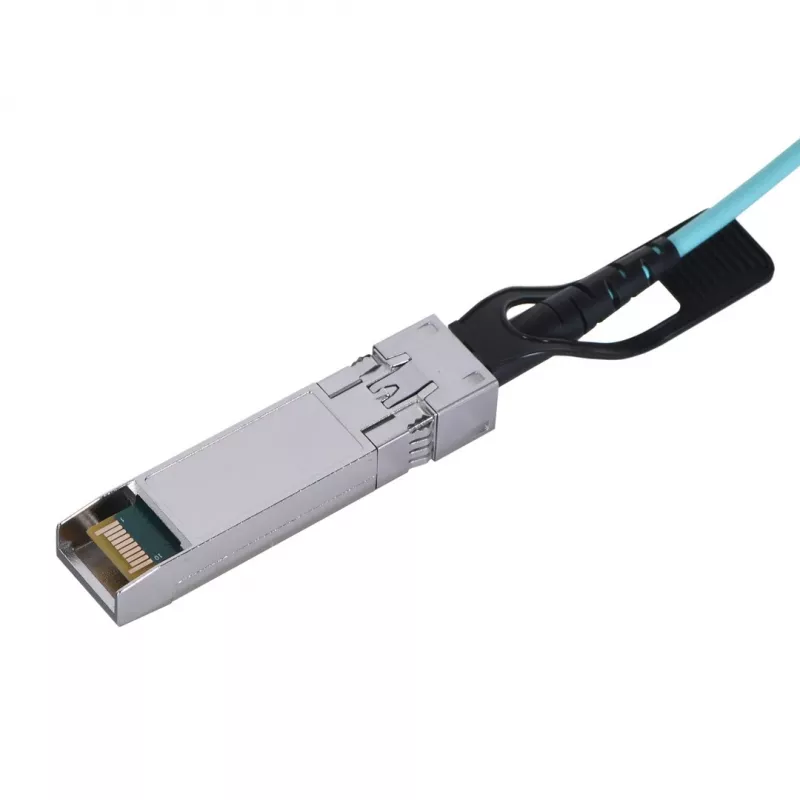 Glasfaser-/AOC-Kabel UBIQUITI UACC-AOC-SFP10-5M SFP+ zu SFP+, 10 Gbit/s, 5 m, 850 nm, PVC-Mantel, Aquamarin