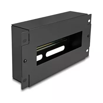 Rackzubehör DELOCK 67320 — Metallabdeckblende, schwarz, 1 Stk.