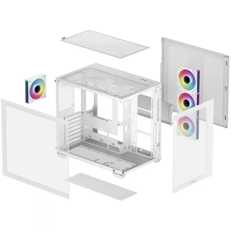 PC-Gehäuse DeepCool CG530 4F WH Midi Tower Weiß