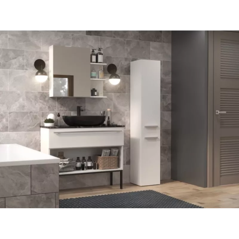 Badezimmerschrank NEL IV 31x30x174 cm, mattweiß