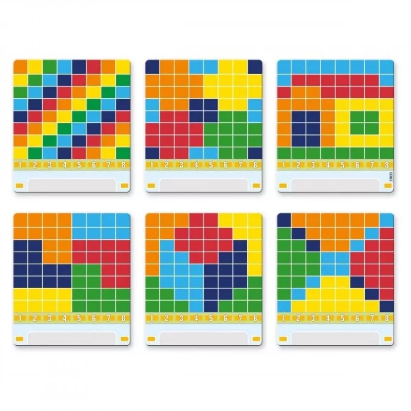 Pädagogisches Mosaikspiel QUERCETTI Mosaici Pallino Coding Travel Version 1006 – tragbares Steckbrett-Coding-Set