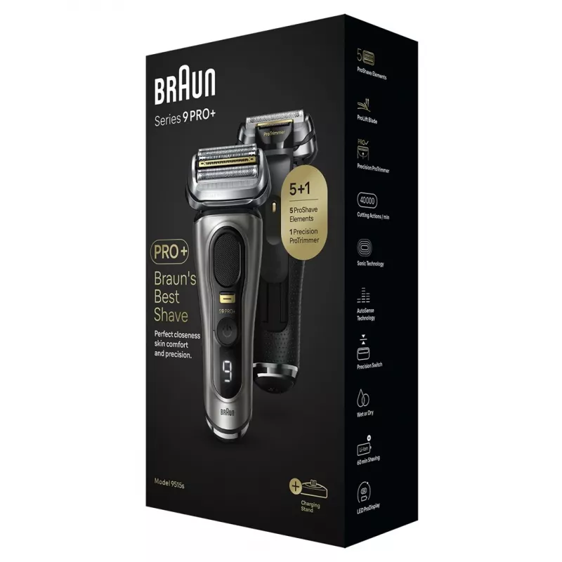 Braun Series 9 Pro+ 9515s Elektrorasierer - nass & trocken, metallic