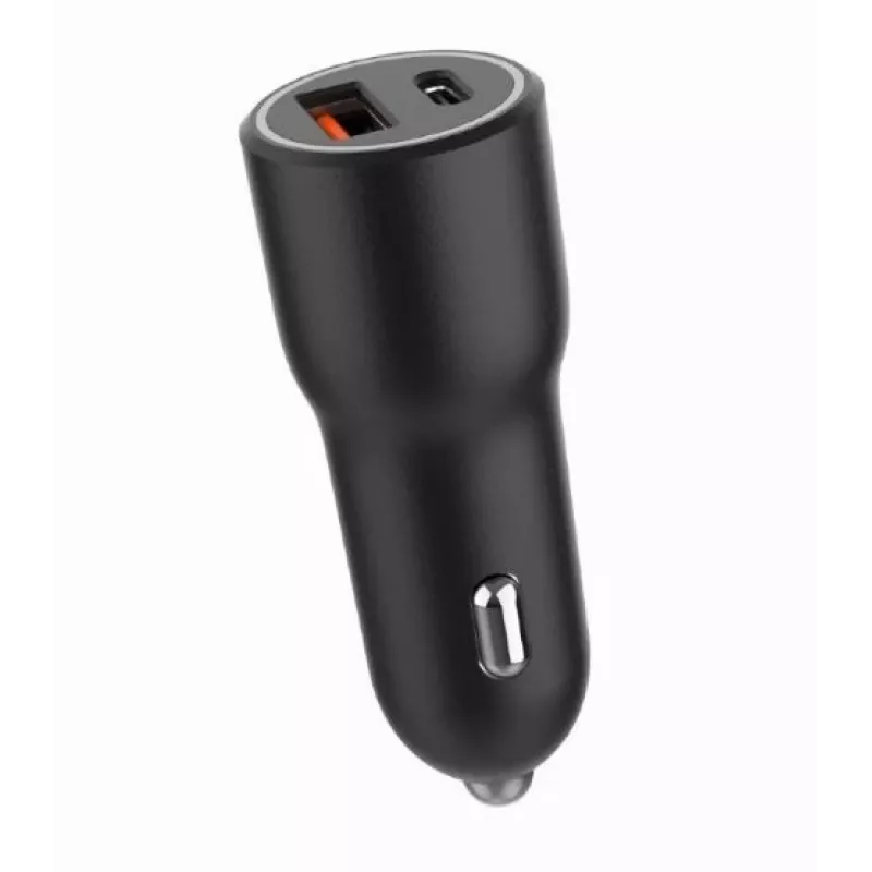 Auto-Ladegerät für Mobilgeräte Gembird TA-UC-AC2PDQC38-CAR-01, USB-C, 38 W, 12–24 V, schwarz