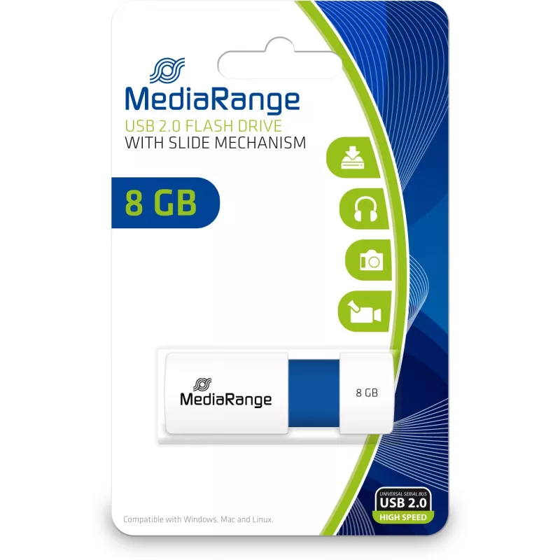 USB-Flash-Laufwerk MediaRange 8 GB USB Typ-A 2.0 MR971