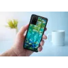 Handyhülle iKins für Samsung Galaxy S20+ — schwarzes Seerosendesign