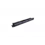 Patch Panel 19 inch 24 Ports, CAT6, S/FTP, 1U, Kabelmanagement, Schwarz (komplett)