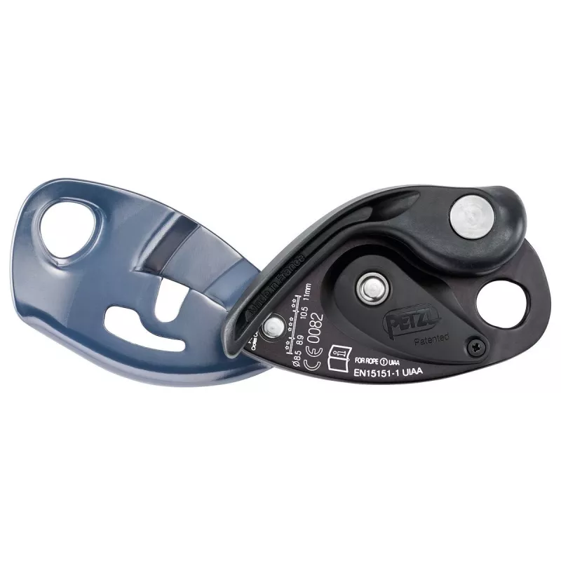Tubular belay device Petzl GRIGRI – Aluminium und Stahl, 175 g, 1 Stück, rot/orange