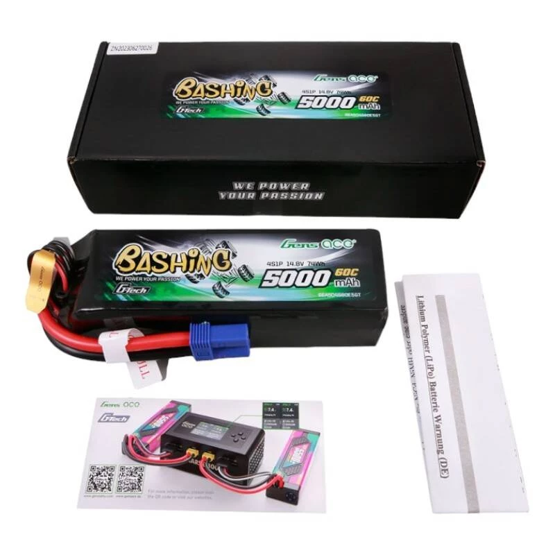 Battery Gens ace G-Tech 5000mAh 14,8V 4S1P 60C Lipo Pack