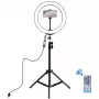 LED-Ringleuchte 26 cm mit Stativ bis 1,1 m und Handyhalter, USB