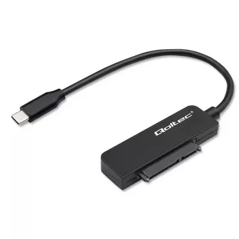 QOLTEC SATA-Adapter 52269 für 2,5-Zoll-Laufwerk auf USB-C, unterstützt bis zu 2 TB