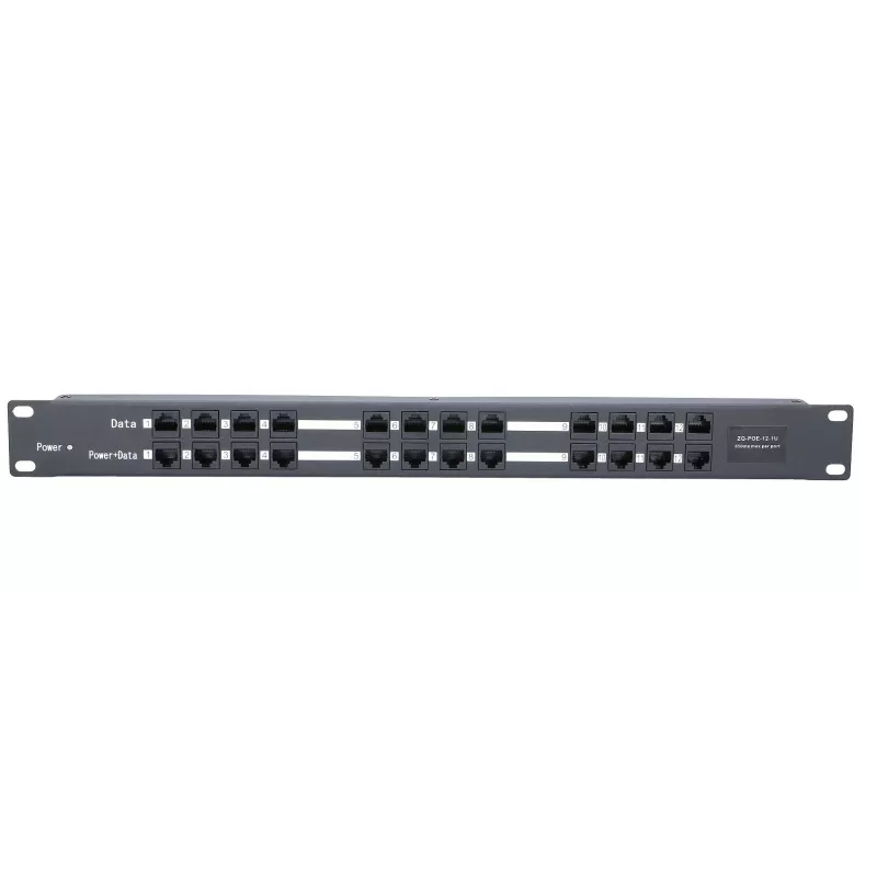 Extralink PoE-Injektor 12 Port 12x 100Mb/s RJ45, Rackmount