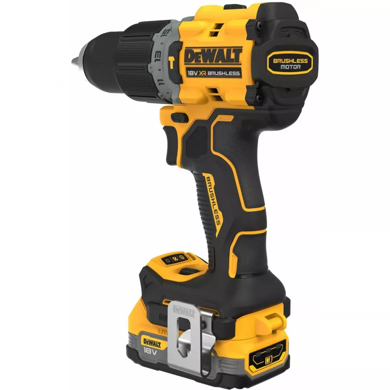 Pistolengriff-Bohrmaschine DeWALT DCD805E2T-QW, 18V Li-Ion 1.7Ah x2, bürstenlos, 2000 U/min, 90 Nm, 13 mm Bohrfutter