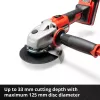 Professioneller Akku-Winkelschleifer AXXIO, 18 Volt (Rot/Schwarz, ohne Akku und Ladegerät)