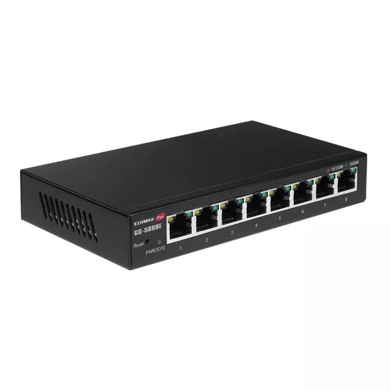 Edimax GS-5008E Netzwerk-Switch Managed Gigabit Ethernet (10/100/1000) Schwarz