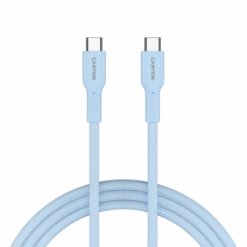 CANYON Kabel OnWire 60CL C-C 60W COLOR Geflochten 1m Hellblau
