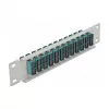LWL-Patchpanel DeLOCK 10 Zoll 12 Port SC Duplex Aqua 1U Grau