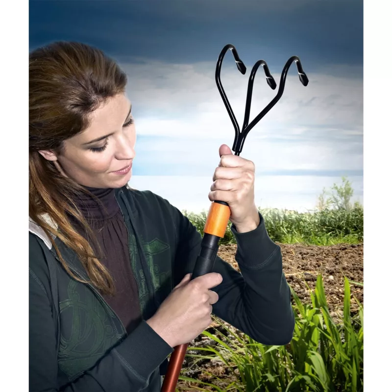 Handgrubber Fiskars QuikFit Schwarz Orange