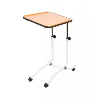 Nachttisch Mobilex BRAK kompaktes Design mit Stauraum, rechteckige Tischplatte, 4 feststellbare Rollen, Höhe 61–87 cm, 540×410 mm