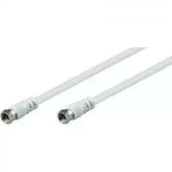 Wentronic Goobay SAT-Verbindungskabel, Weiß, 2,5 m - F-Stecker F-Stecker (11724)