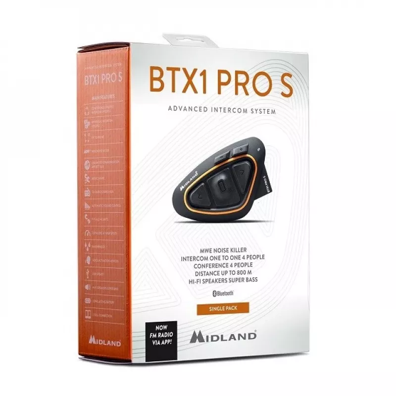Motorrad-Intercom Midland BTX1 PRO S-SINGLE