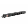 Lanberg PDU-05E-0200-IEC-BK Stromverteilereinheit (PDU) 5 AC-Ausgänge 1U Schwarz