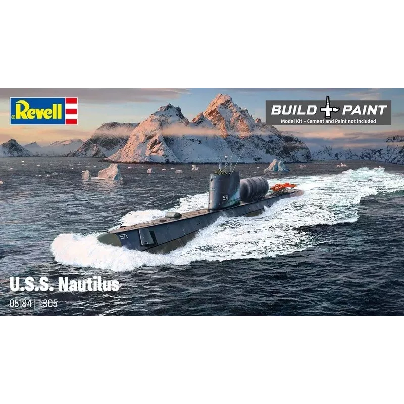 Plastikmodellschiff REVELL U.S.S. Nautilus Maßstab 1:305, Bausatz 05184