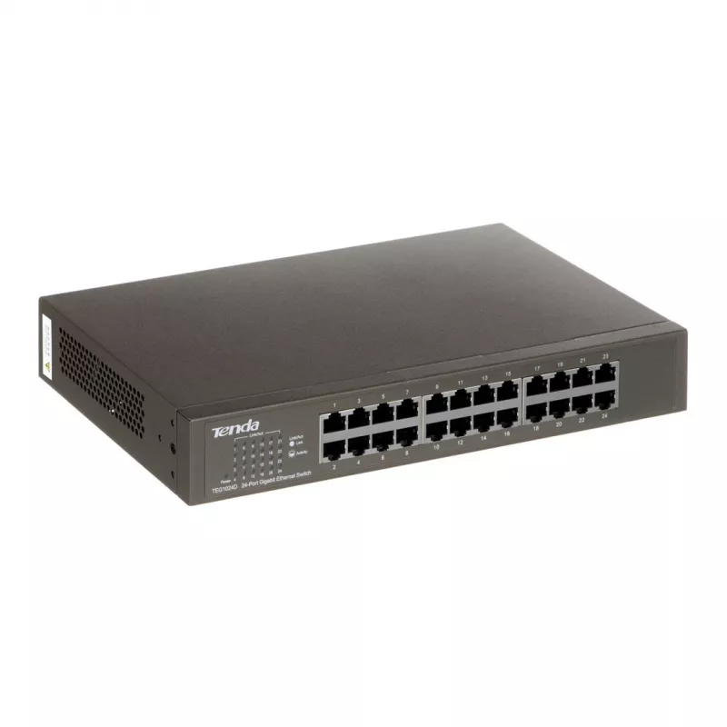 Unmanaged Switch TENDA TEG1024D 24-Port Gigabit Ethernet, 48 Gbps, 8000 MAC-Tabelle, blau