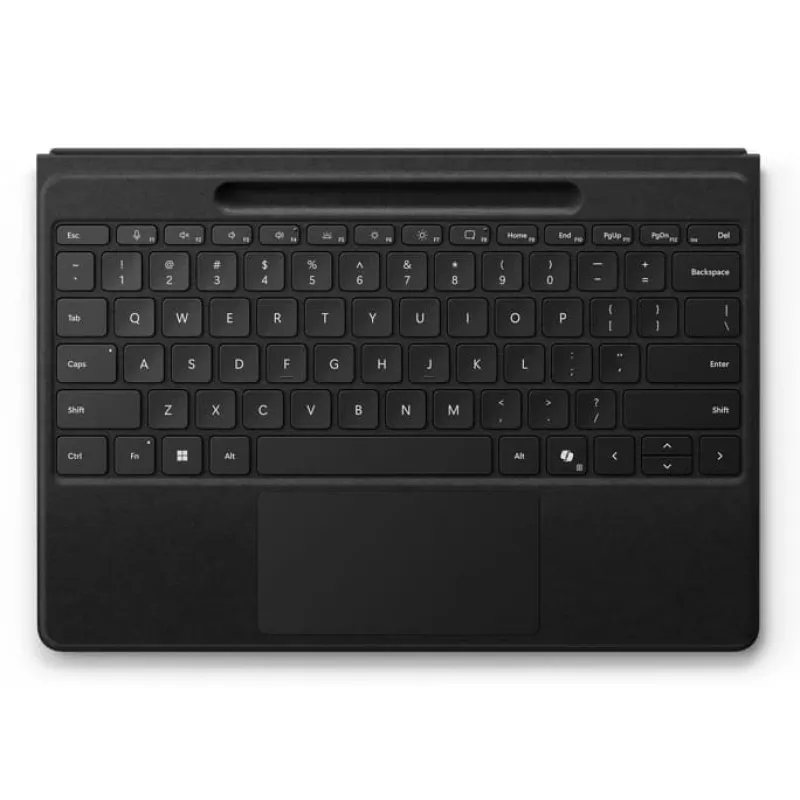 Tastatur Cover Microsoft Surface Pro Flex – deutsches Layout, Bluetooth, integrierte Batterie, Schwarz, kompatibel mit Surface Pro 11/10/9/8