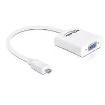 Video-Kabeladapter DeLOCK 65347 VGA D-Sub auf HDMI Typ D Micro Weiß