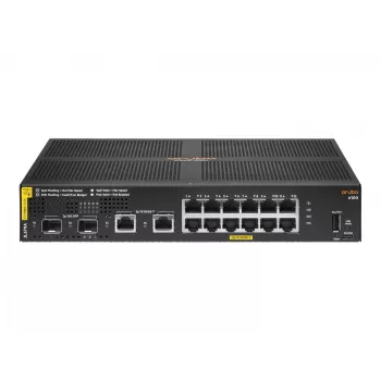 HPE Aruba Networking 6100 12G Class4 PoE 2G/2SFP+ 139W Managed L3 Gigabit Ethernet (10/100/1000) Power over Ethernet (PoE) 1U Schwarz