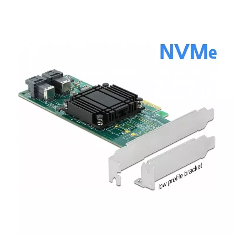 DeLOCK PCI Express x8 Karte auf 2 x interne SFF-8643 NVMe Low Profile Formfaktor