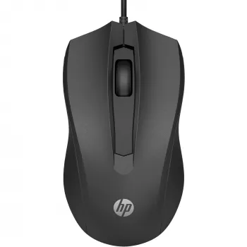 HP Kabelgebundene Maus 105, beidhändig, Optisch, USB Typ-A, 1600 DPI, Schwarz