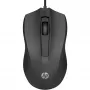 HP Kabelgebundene Maus 105, beidhändig, Optisch, USB Typ-A, 1600 DPI, Schwarz
