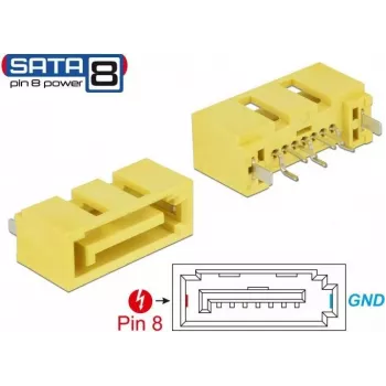 DeLOCK 89886 Kabelverbinder SATA Gelb (89886)